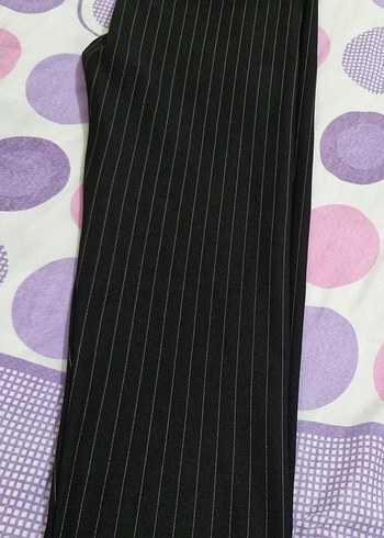 Çizgili Siyah Kadın Ofis Takımı - Görsel 5