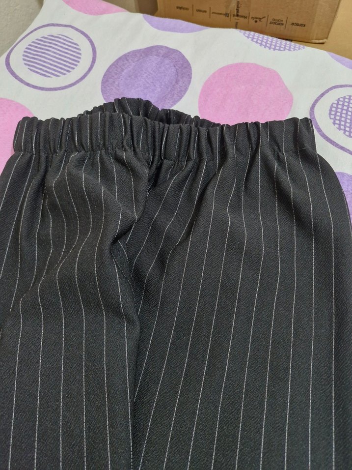 Çizgili Siyah Kadın Ofis Takımı - Görsel 4