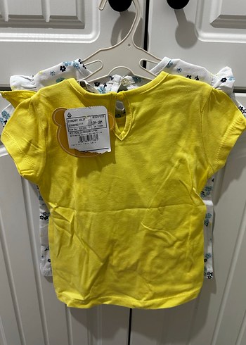 Kız Çocuk Çiçek Baskılı Fırfırlı Tişört ikili - Görsel 2