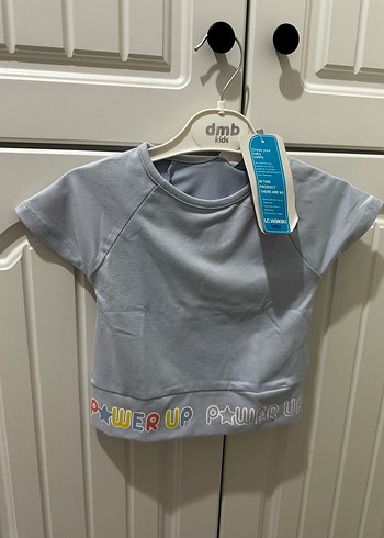 Kız Çocuk Gri Baskılı Kısa Kollu Tişört - Görsel 2