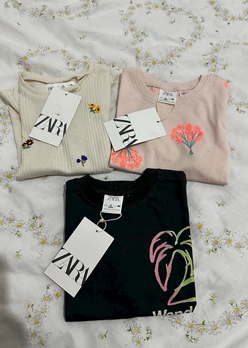 Kız Çocuk Siyah Baskılı Kısa Kollu Tişört - Görsel 4