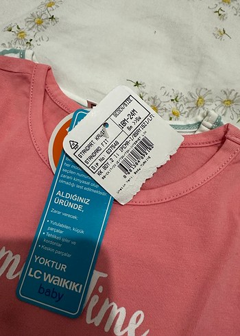 Çiçekli Baskılı Kız Çocuk Kısa Kollu Tişört - Görsel 4