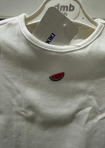 Beyaz Karpuz Baskılı Kız Tişörtü - Görsel 2