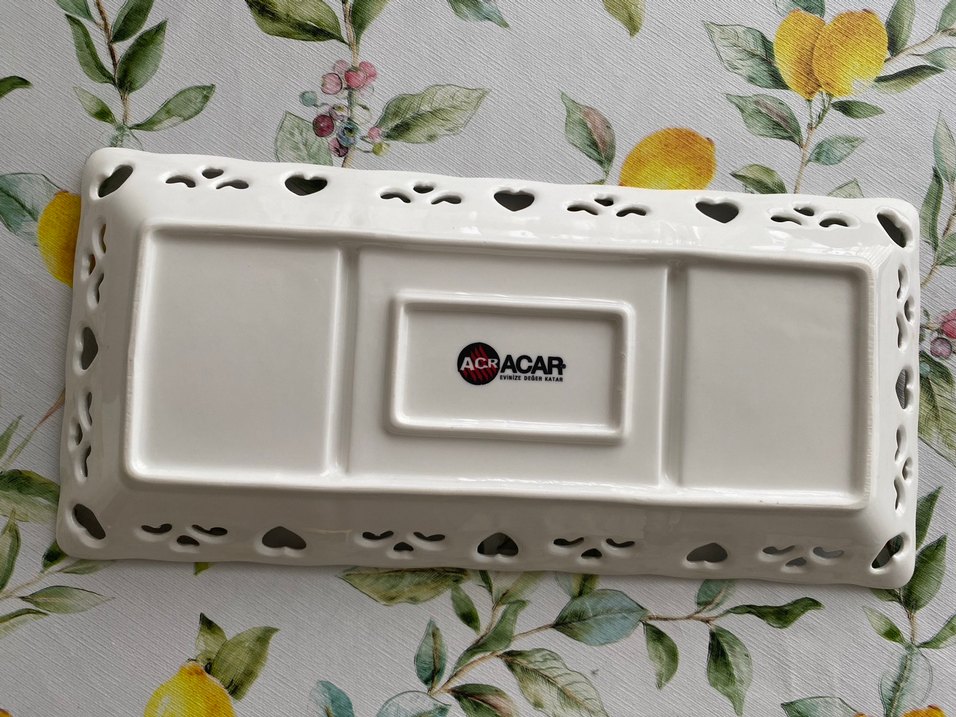 Acar Beyaz Renkli Bölmeli Sunum Tabağı - Görsel 3