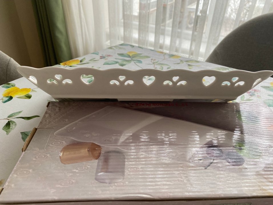 Acar Beyaz Renkli Bölmeli Sunum Tabağı - Görsel 2