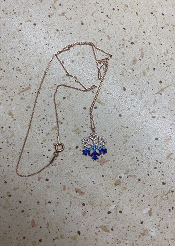 925 Ayar Gümüş Zirkon Taşlı Kar Tanesi Kolye - Görsel 3