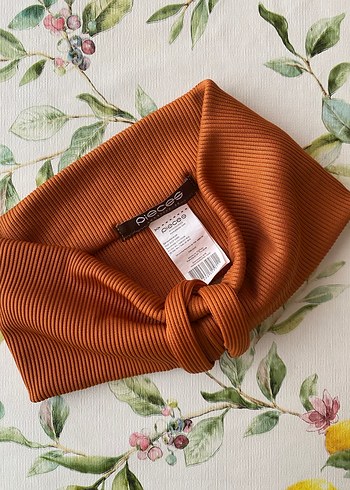 Pieces Saç Bandı - kiremit (düğümlü model) - Görsel 2