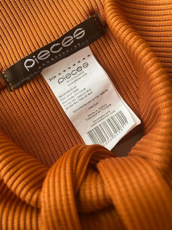 Pieces Saç Bandı - kiremit (düğümlü model) - Görsel 3