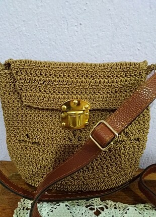 Beden camel Renk El örgüsü camel hasır çanta 519.7148 741