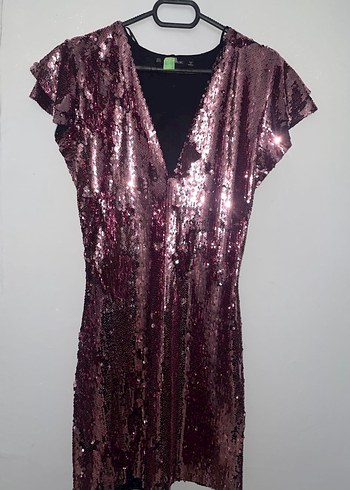 Zara Payetli Mini Elbise - Görsel 4