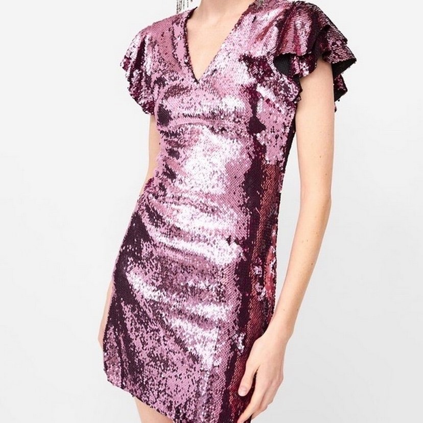 Zara Payetli Mini Elbise - Görsel 2