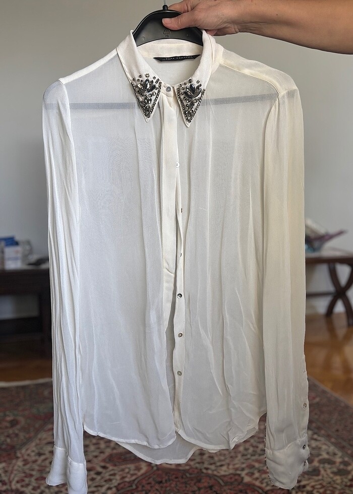 Zara taşlı gömlek - Görsel 2