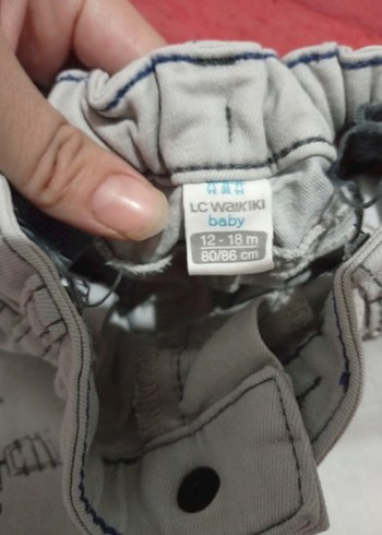 Gri Baskılı Düğmeli Erkek Kot Pantolon - Görsel 3