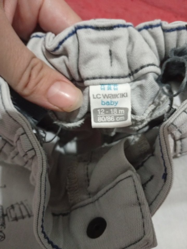 Gri Baskılı Düğmeli Erkek Kot Pantolon - Görsel 3