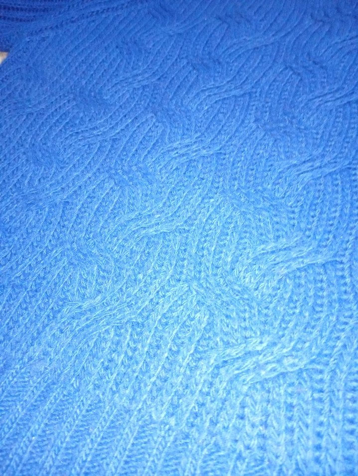 Mavi Balıkçı Yaka Kadın Triko Kazak - Görsel 2