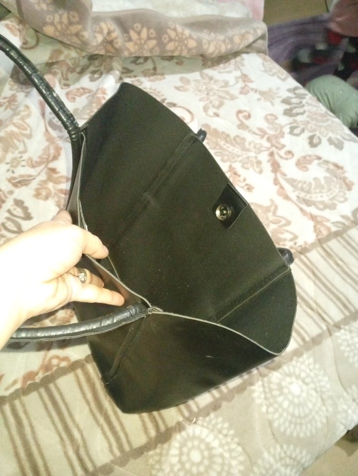 Deri Siyah Kadın Omuz Çantası - Görsel 2