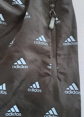 xl Beden Adidas Baskılı Siyah Midi deniz Şortu