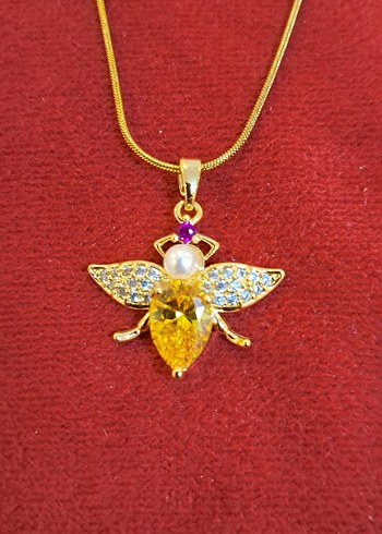 Altın Renkli Zincir Detaylı Kadın Kolye - Görsel 2