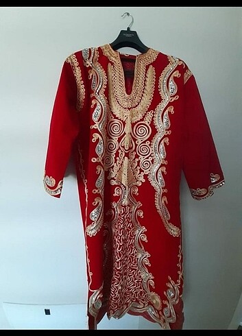 Beden kırmızı Renk Kına gecesi kaftan