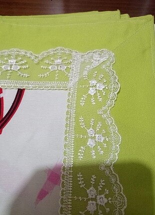 Beden yeşil Renk Keten masa örtüsü
