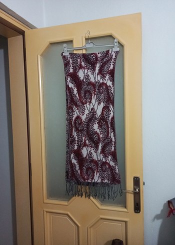 Bordo Bohem Tarzı Kadın Şal