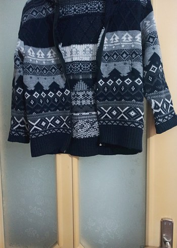 Standart Beden Beden Gri Bohem Tarzı Erkek Çocuk Örgü Hırka