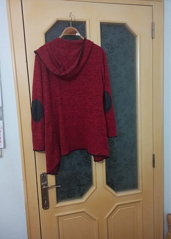 universal Beden bordo Renk Bordo Kadın Salaş Triko Hırka