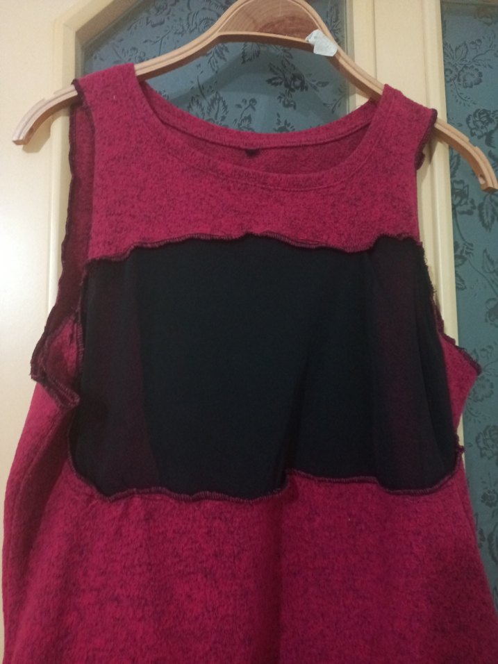 Bordo Mini deniz elbise - Görsel 2