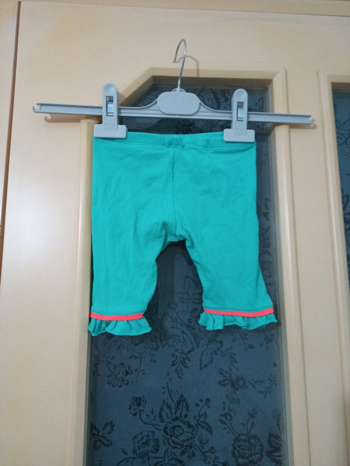 Kız Çocuk Turkuaz Fırfırlı Tayt - Görsel 2