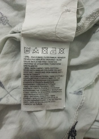 Gri Desenli Beyaz Erkek Polo Tişört - Görsel 6