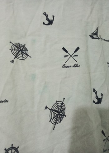 Gri Desenli Beyaz Erkek Polo Tişört - Görsel 7