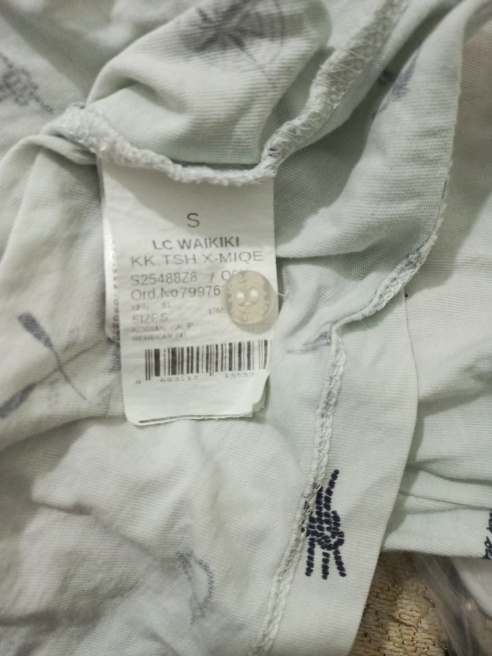 Gri Desenli Beyaz Erkek Polo Tişört - Görsel 5