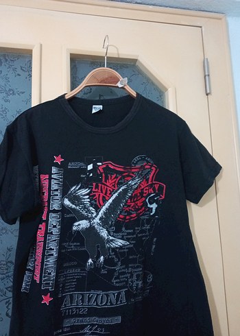 Siyah Rock Punk Baskılı Erkek Tişört - Görsel 2