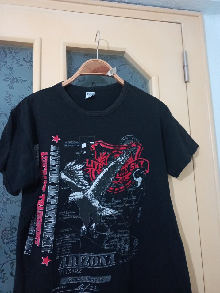 Siyah Rock Punk Baskılı Erkek Tişört - Görsel 2