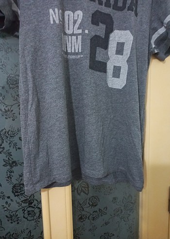 Gri Baskılı Erkek Tişört Kısa Kollu - Görsel 3