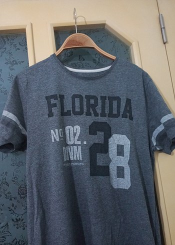 Gri Baskılı Erkek Tişört Kısa Kollu - Görsel 2