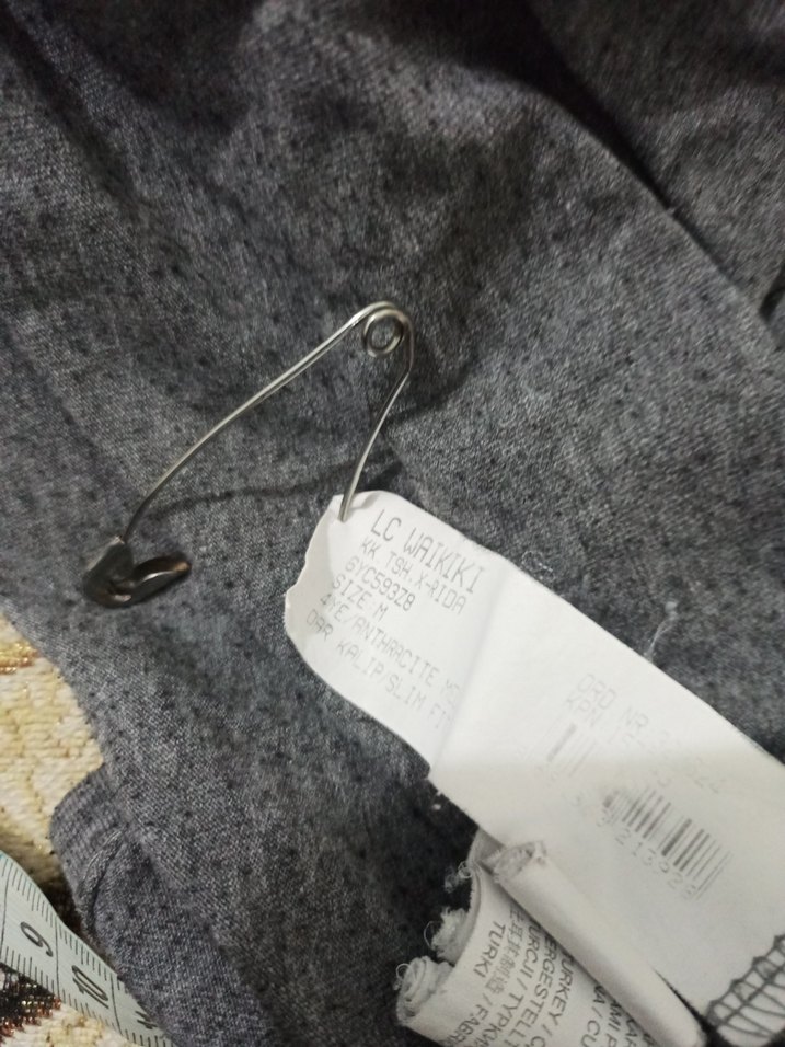 Gri Baskılı Erkek Tişört Kısa Kollu - Görsel 5