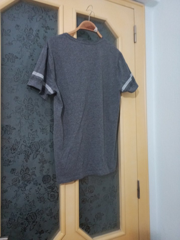 Gri Baskılı Erkek Tişört Kısa Kollu - Görsel 4