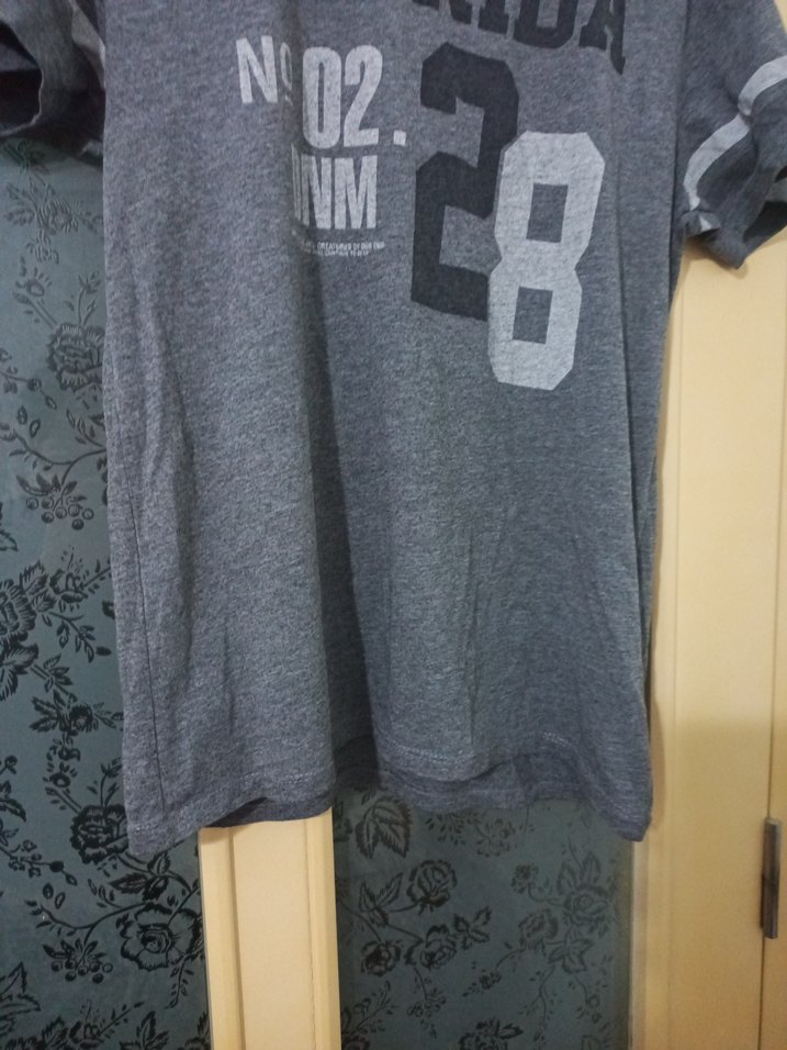 Gri Baskılı Erkek Tişört Kısa Kollu - Görsel 3