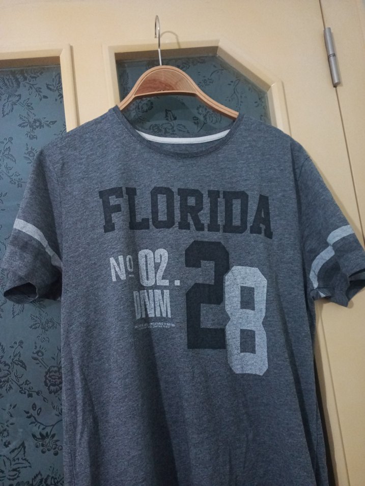 Gri Baskılı Erkek Tişört Kısa Kollu - Görsel 2