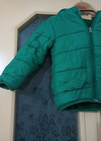 Fermuarlı Koyu Yeşil Erkek Çocuk Mont - Görsel 4