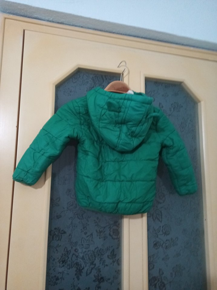 Fermuarlı Koyu Yeşil Erkek Çocuk Mont - Görsel 5