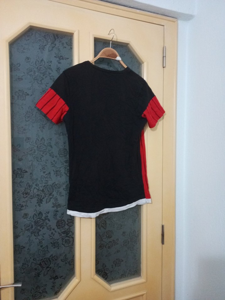 Kırmızı Baskılı Kısa Kollu Erkek Tişört - Görsel 4