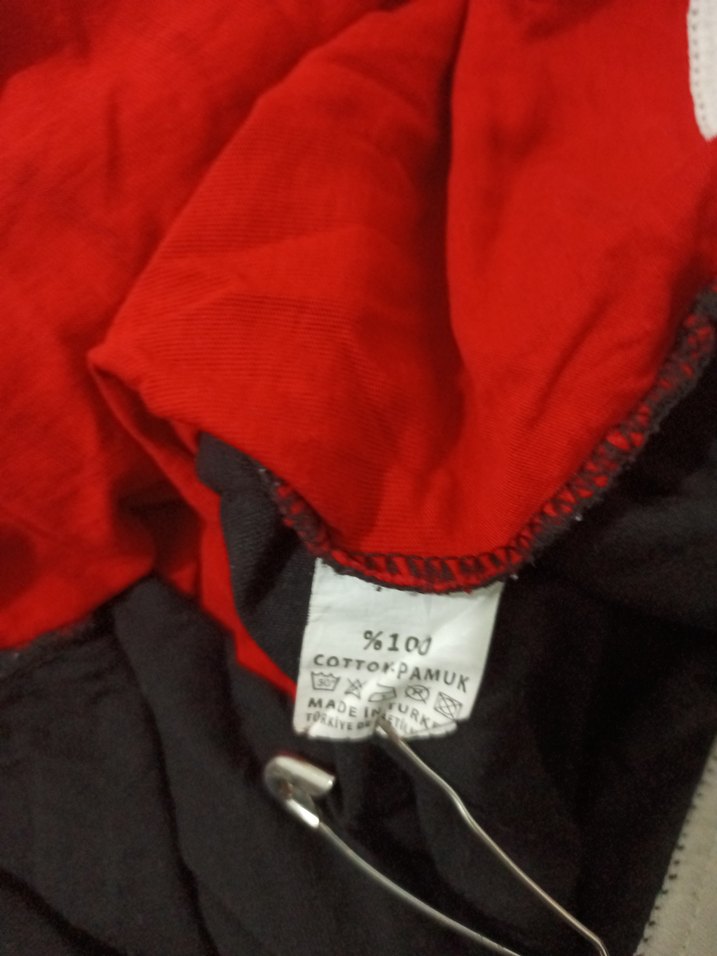 Kırmızı Baskılı Kısa Kollu Erkek Tişört - Görsel 5