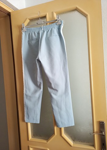 38 Beden mavi Renk Mavi Midi Kot Pantolon Pilili Normal Kesim