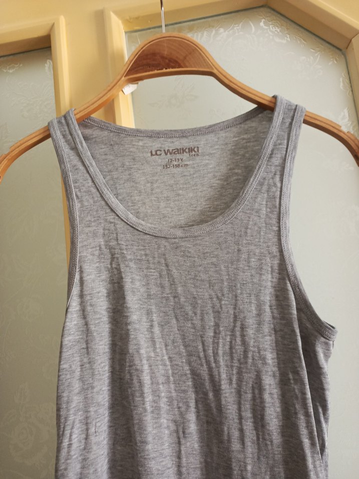 Gri Kolsuz Erkek Çocuk Atlet - Görsel 2