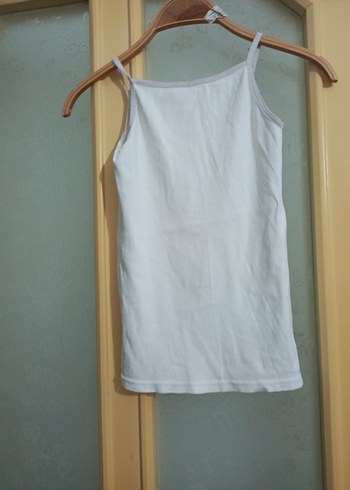 Nakışlı Beyaz Kız Çocuk Atlet - Görsel 2