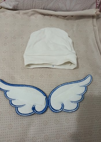 Beyaz İşlemeli Erkek Çocuk Aksesuar Seti - Görsel 2