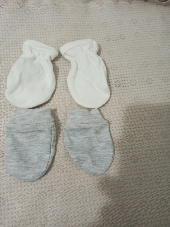 Nakışlı Beyaz Kız Çocuk Eldiveni - Görsel 2