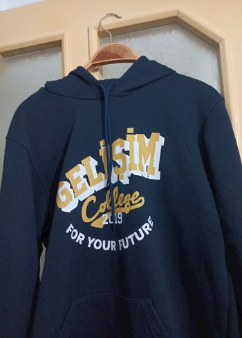 Diğer Siyah Baskılı Kapüşonlu Sweatshirt